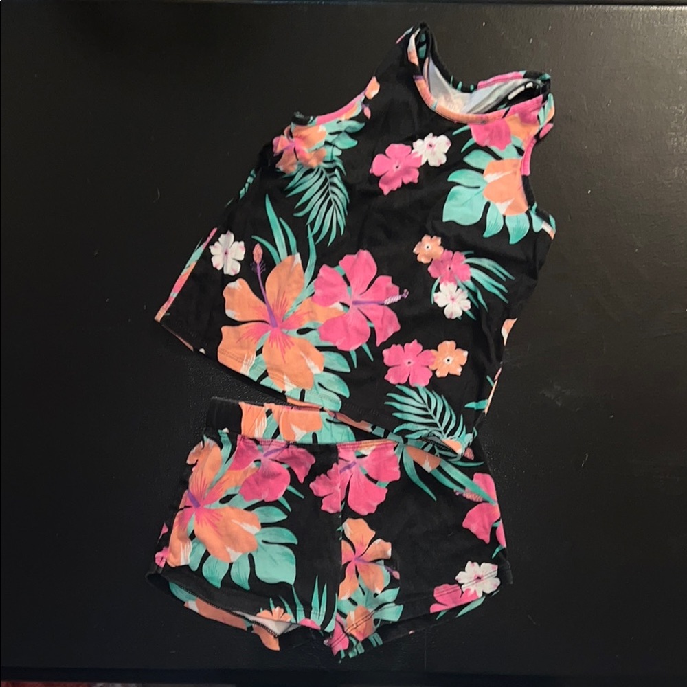 Floral Tank and Shorts Set